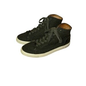 Frye Ivy‎ Wool High Top Sneakers Size 8.5 Olive 3470476-OLV